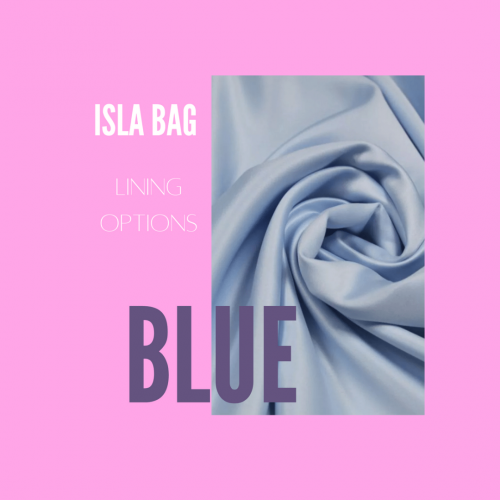 The Isla Bag with Blue Satin Lining